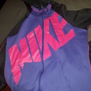 Nike zip up jacket with hood